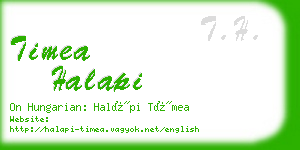 timea halapi business card